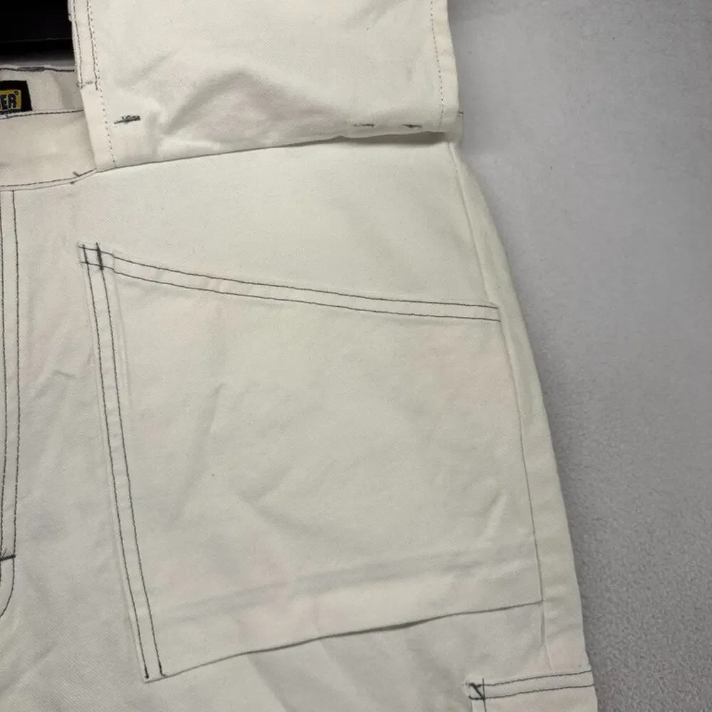 Blaklader Workwear Pants men's 38x30 Fits 38x27 White Cargo Heavyweight Thick